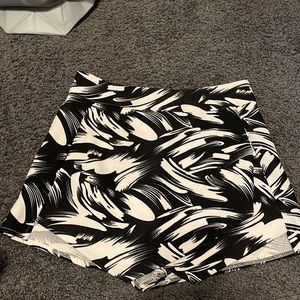 Black and white envelope skirt